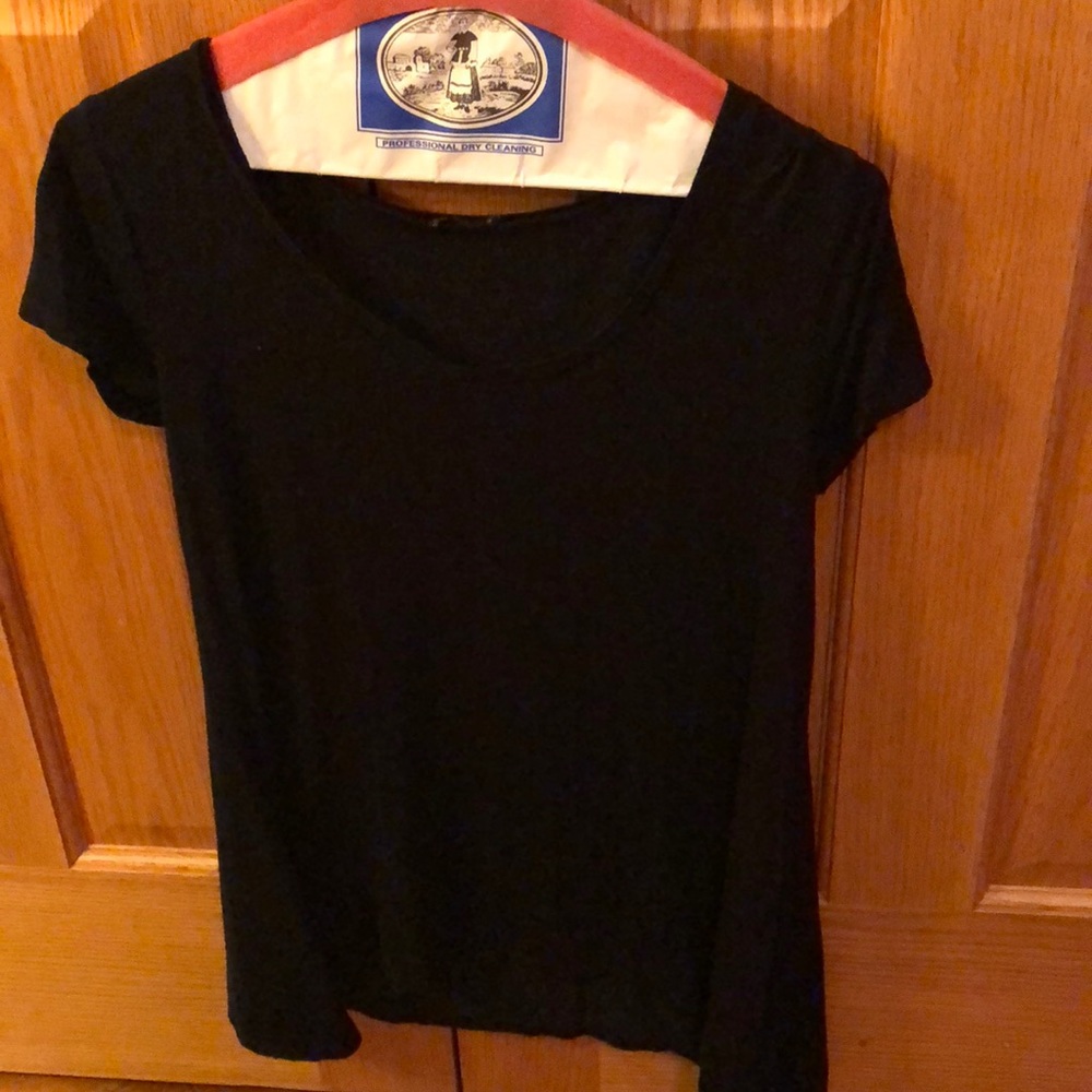 Plain black vneck